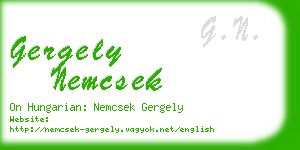 gergely nemcsek business card